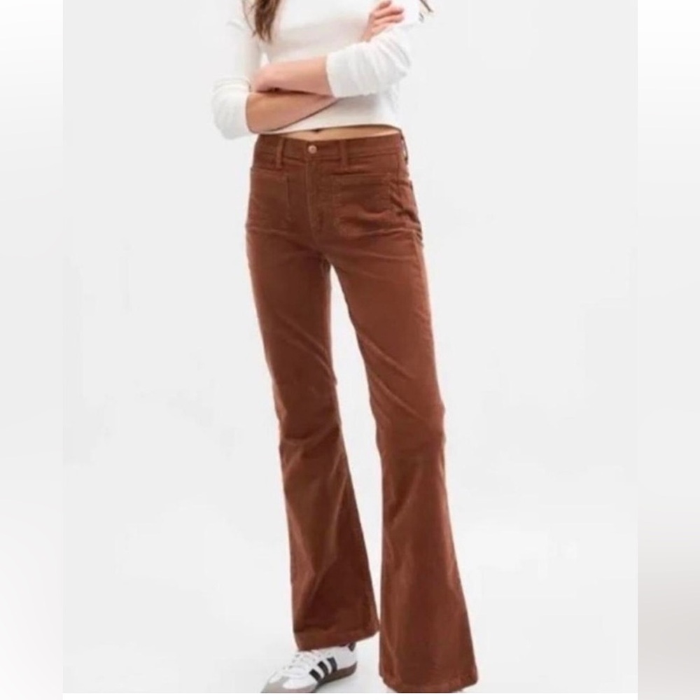 GAP High Rise Corduroy Pants in Brown 6Long